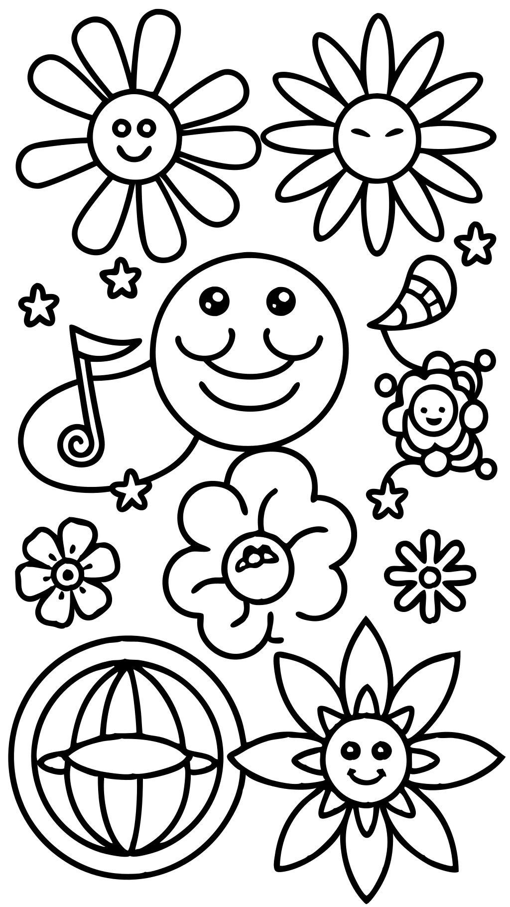 hippy coloring pages